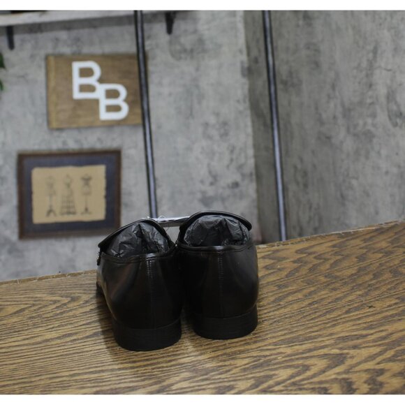 Aerosoles Womens Studded Tailored Loafer Faux Leather Black / Silver 8M - Picture 4 of 11